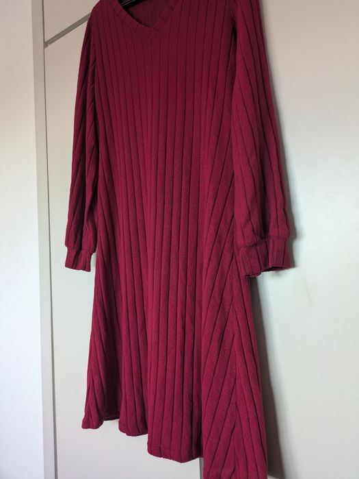 Vestido midi como novo bordeaux