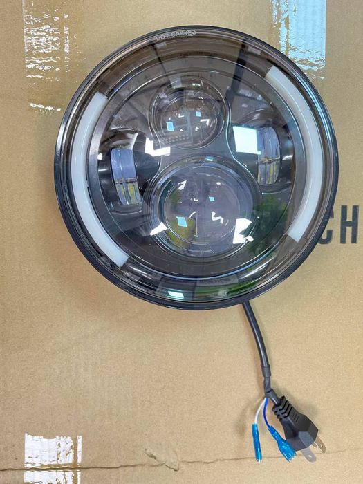 Фары 7 дюймов Ваз Нива ЗИЛ Камаз Мото светодиодные bi led За 1 шт