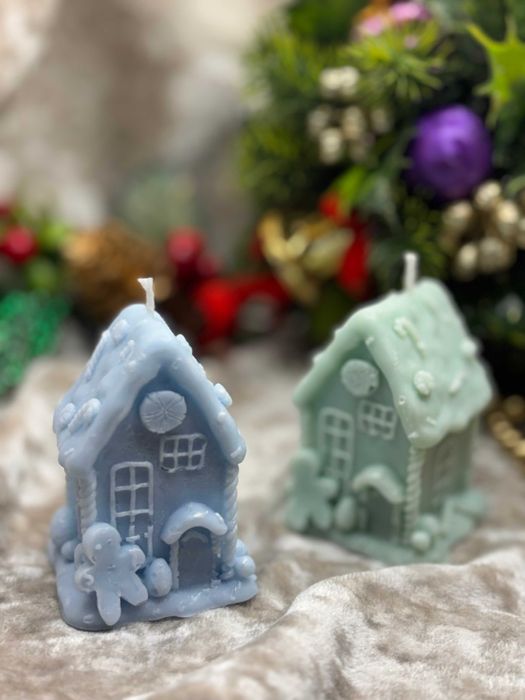 Piękna świeca świeczka domek z piernika