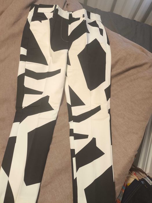 spodnie   damskie   biało czarne