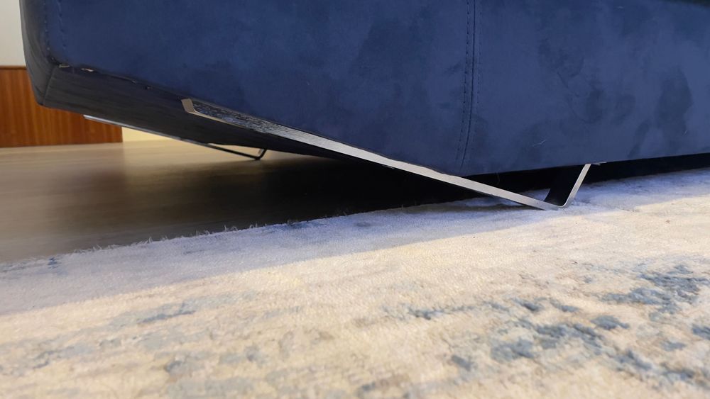 Sofá Chaise-long Azul - lavável e anti-danos