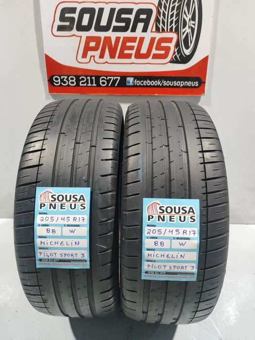 2 pneus semi novos 205-45R17 Michelin - Oferta dos portes