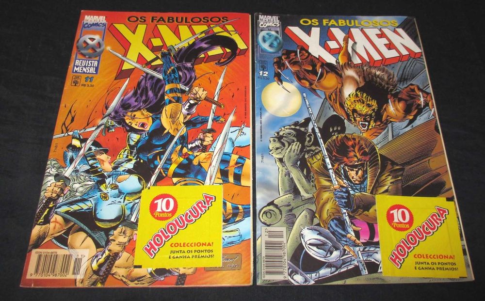 Livros BD Os Fabulosos X-Men 11 e 12 Abril Marvel