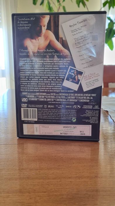 Vendo DVD Filme "MEMENTO" - G. Pearce, Carrie-Anne Moss, J. Pantoliano