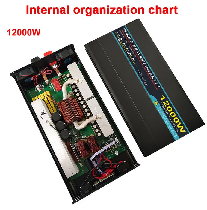 Inversor onda pura 8000 a 12000W.  Disponíveis com e sem comando.