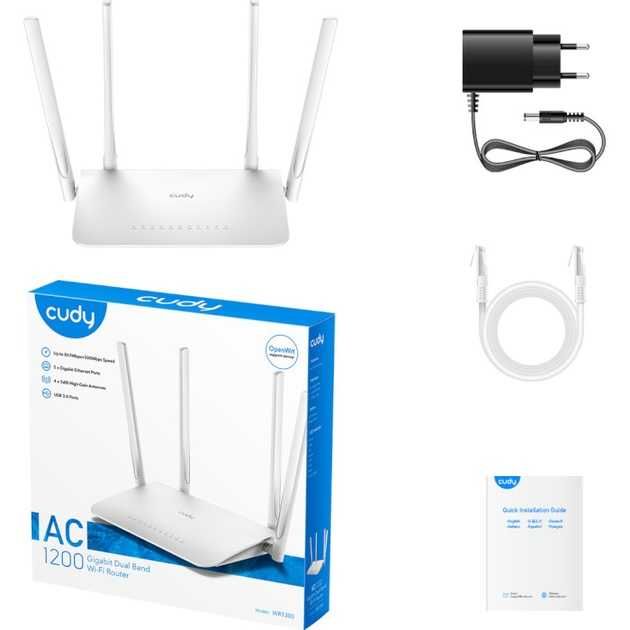 Маршрутизатор Cudy WR1300 AC1200 Gigabit Wi-Fi 5 Mesh Router (WR1300)