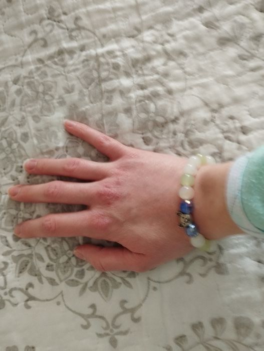 Bransoletka koraliki kolorowe pastelowe perłowe kotek handmade hippie