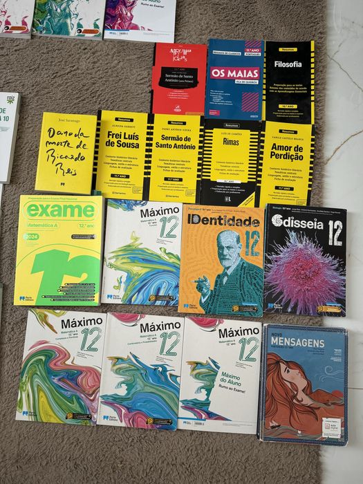 Livros escolares 10 ano 11 ano 12 ano