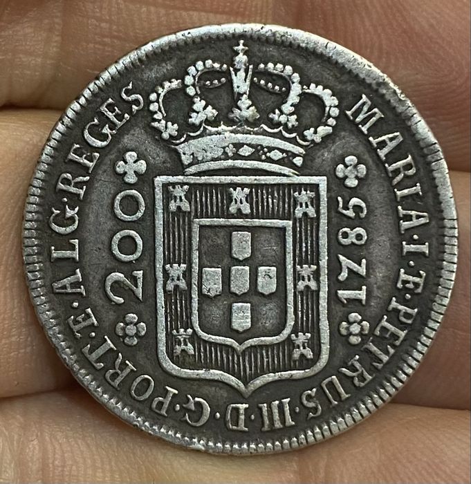 Moeda 1900 - D. Maria/Pedro III - 12 Vintens (240 Reis)1785 RARA