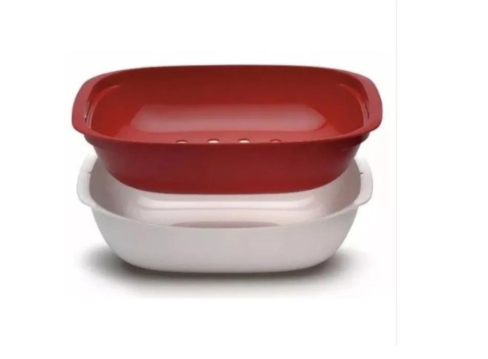 Tupperware Allegra Servierschale rot/weiß Neu 2 Teile