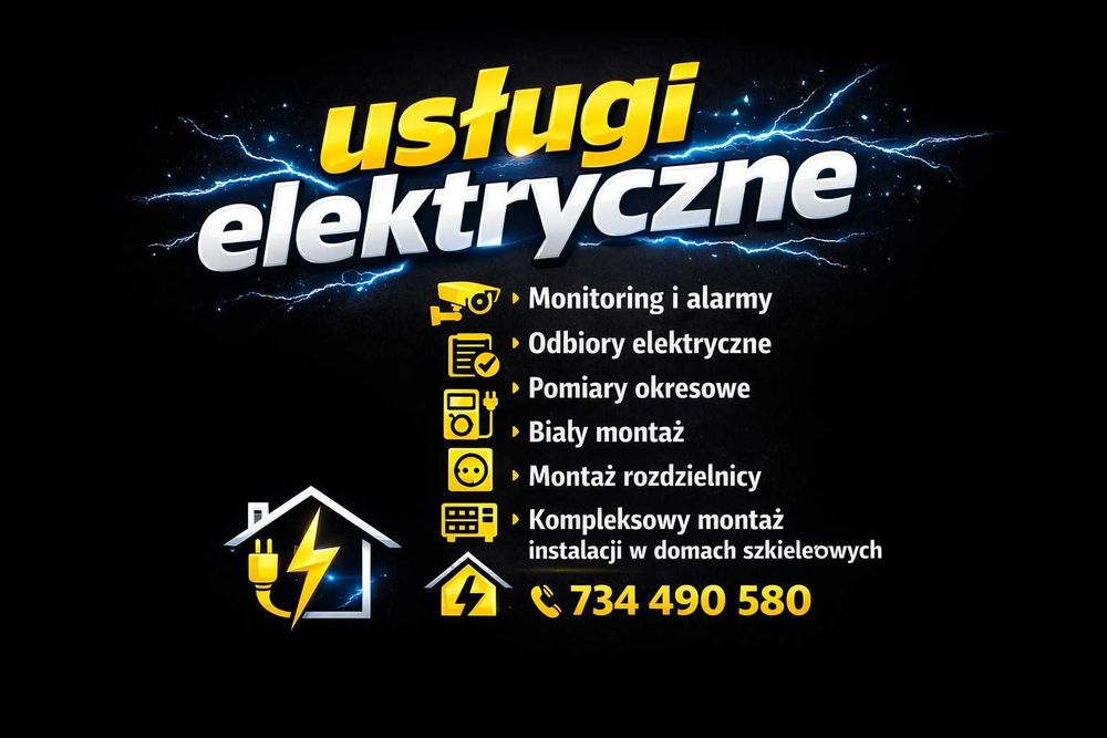 Elektryk Toruń i okolice;pomiary,odbiory budynków; montaż; monitoring