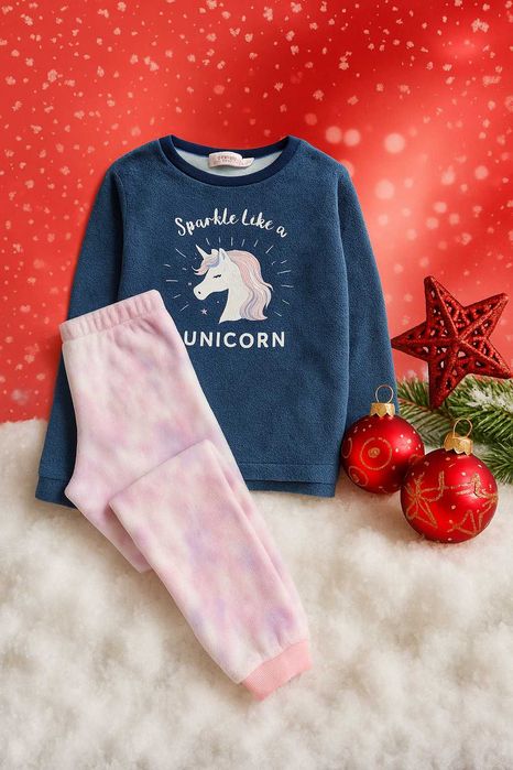 11-12 років, 146-152 зріст George пухнаста флісова піжама з Однорогом