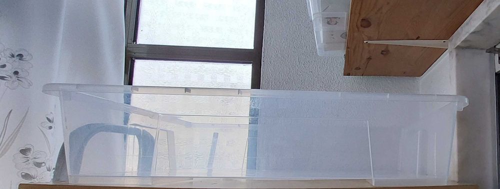 Caixa, IKEA SAMLA transparente, 78x56x18 cm/55 l