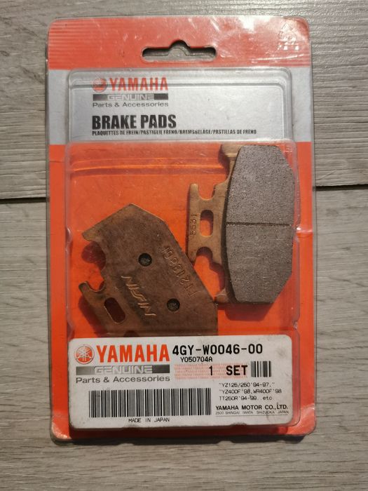 Yamaha yz 125 klocki hamulcowe zacisku hamulca tyl