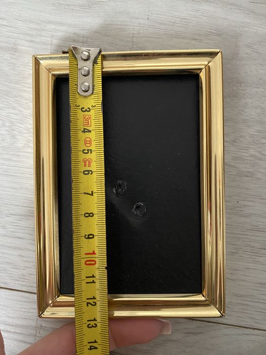 Mini złota ramka na zdjęcie metalowa