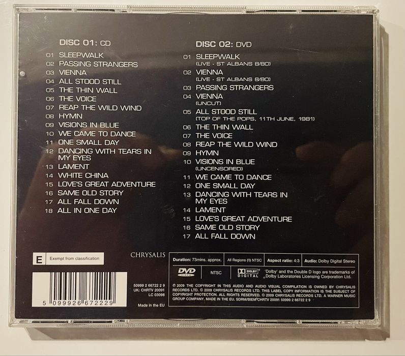 Ultravox – The Very Best Of (Wydanie 2-dyskowe CD + DVD, 2009) | Stan BDB