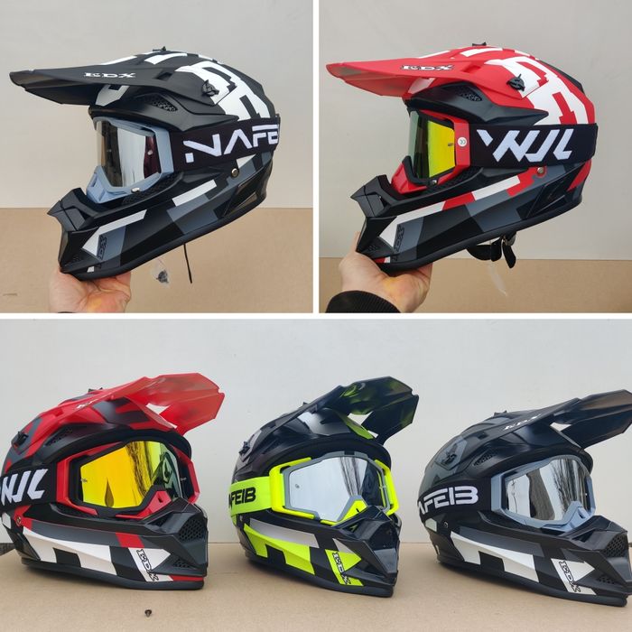 Нові моделі! Шолом кросовий ендуро, окуляри, рукавиці, підшоломники