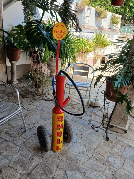 Bomba de gasolina shell ,decoração antiga