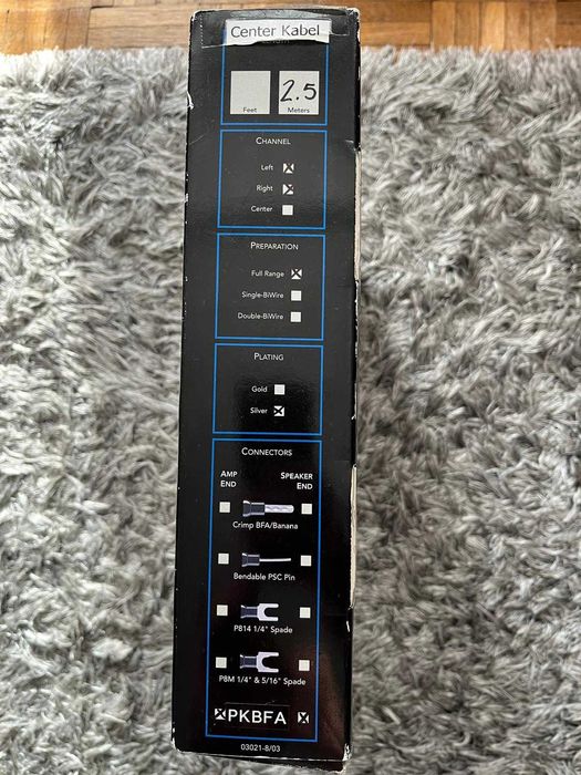 Audioquest Gibraltar 2x2,5 m DBS 72 V topowy nowy za 1/4 ceny!