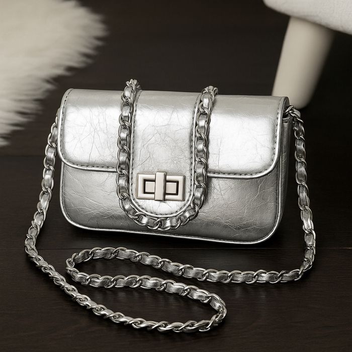 Torebka srebrna , mała, elegancka .