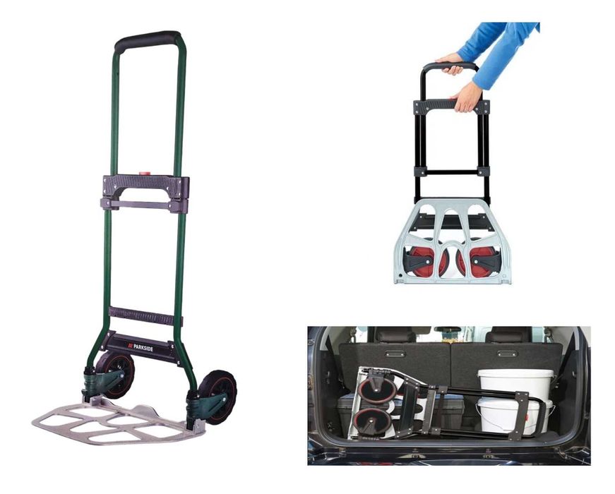 Wózek transportowy typu młynarka składany 100kg regulacja wys. uchwytu