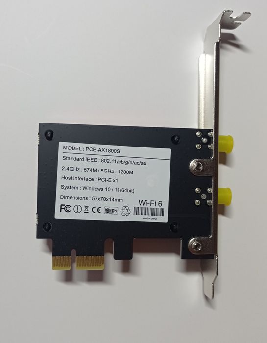 Новая сетевая карта FENVI WIFI 6 PCI-E AX1800 2,4/5ghz + Bluetooth 5.2