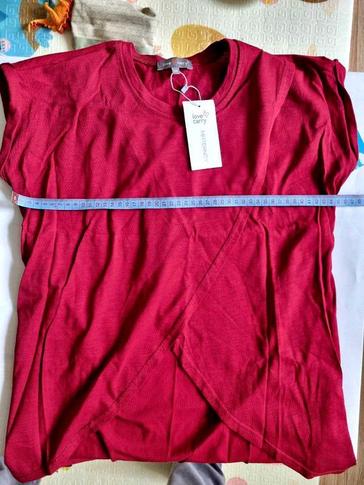 Футболка Love & Carry для вагітних та кормящих на запах S Бордо