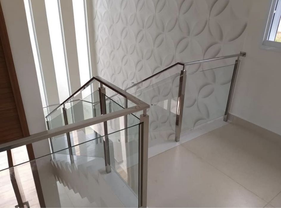 Corrimão e guarda-corpo em aço inox 304 Brilhante
