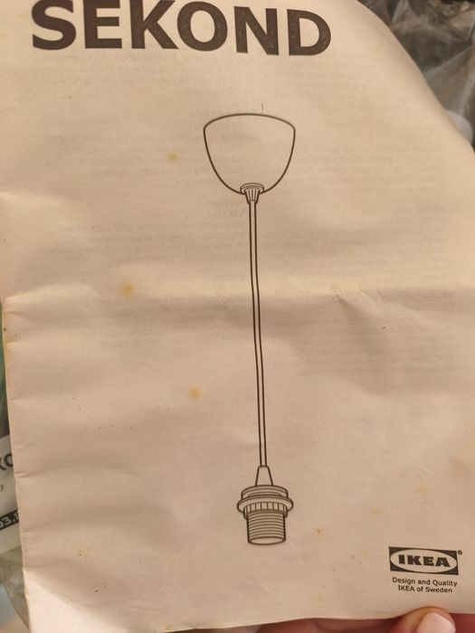 cabo suspenso para Candeeiro IKEA preto