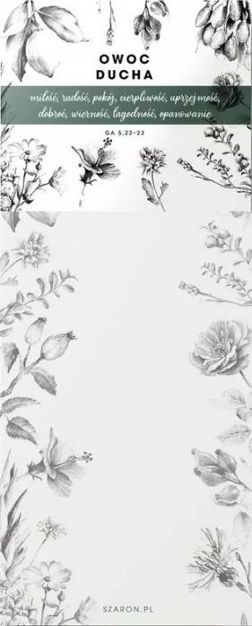 Notes z magnesem - Owocem Ducha. Szaron