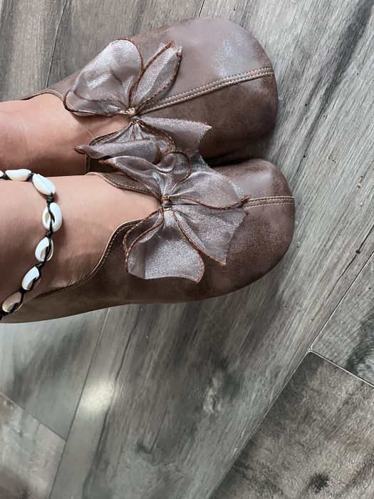 Mary Jane szerokie okrągłe noski mokasyny r.41 wkl.26,5cm nowe brąz