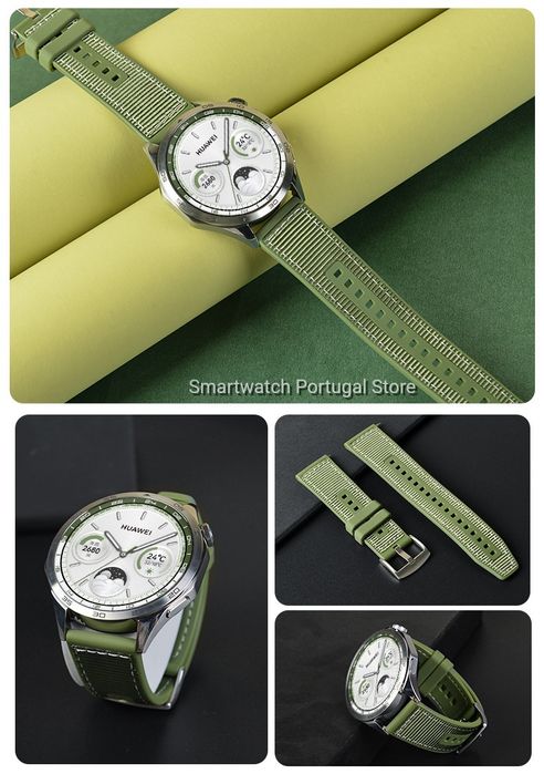 Braceletes 22mm, em Silicone e Nylon : Várias cores