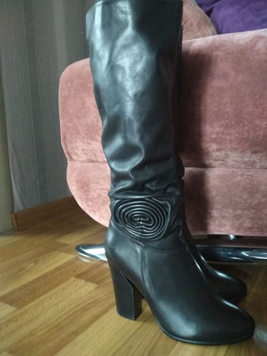 Сапоги женские, нат.кожа