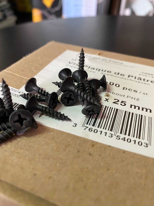 Parafusos Fosfatado Vis Plaque de Plâtre Caixa 1000 Unidades