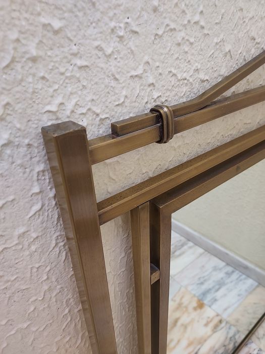 Espelho Moldura Ferro Dourado