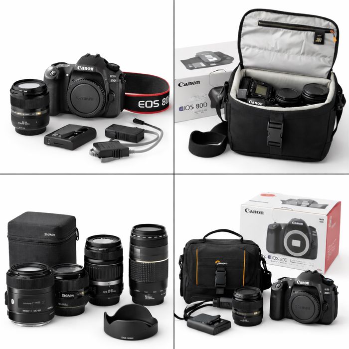 Canon EOS 80D DSLR + Obiektywy SIGMA 50mm f/1.4 i 30mm 1.4 +2obiektywy