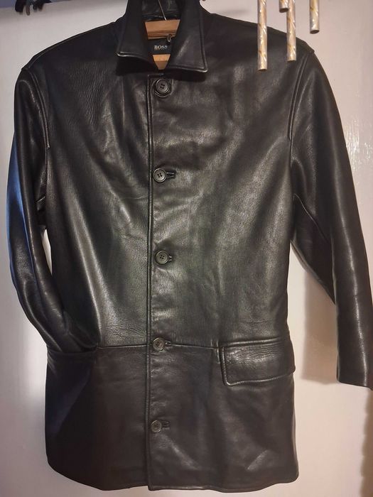 Hugo Boss кардиган пиджак шкіряний кожа