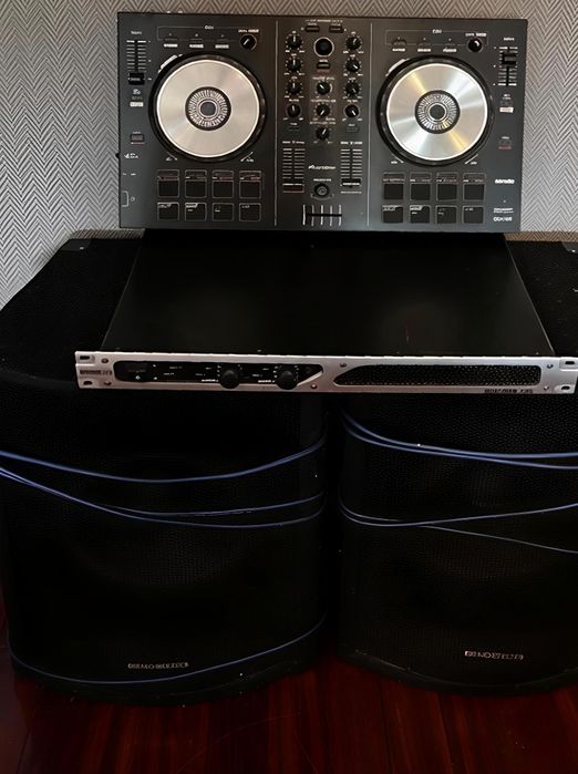Controlador Pioneer DDJ-SB+Colunas+Amplificador