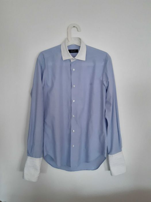 Camisa ZARA Azul Claro S. Estado Impecável. Como Nova)