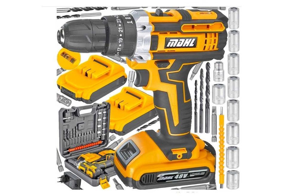 Bezprzewodowa Wiertarko-Wkrętarka Zestaw Bity Nowa Wkrętarka