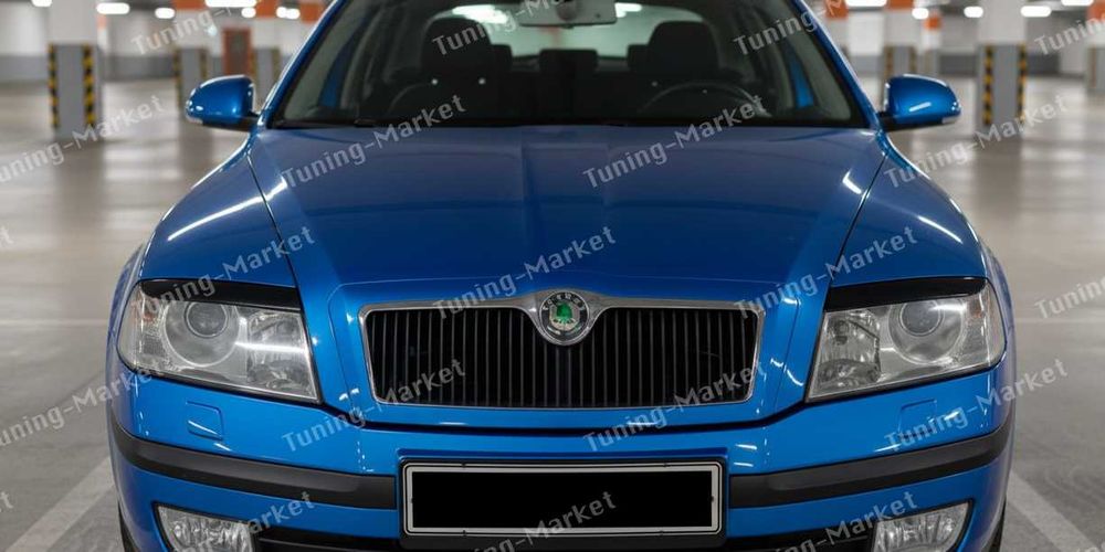 Накладки на фары Skoda Octavia Tour A4, A5, A7, реснички для Шкода Октавия Тур А4, А5, А7
