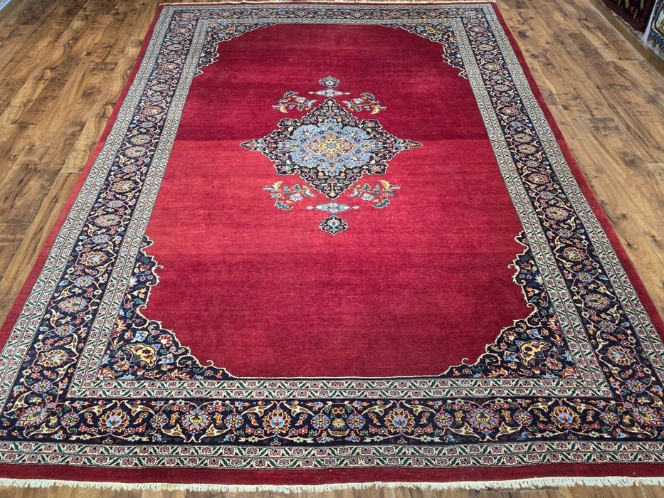Perski Kashan Vintage 215x305 Karmin i Malowniczy Abrash od Persopolis