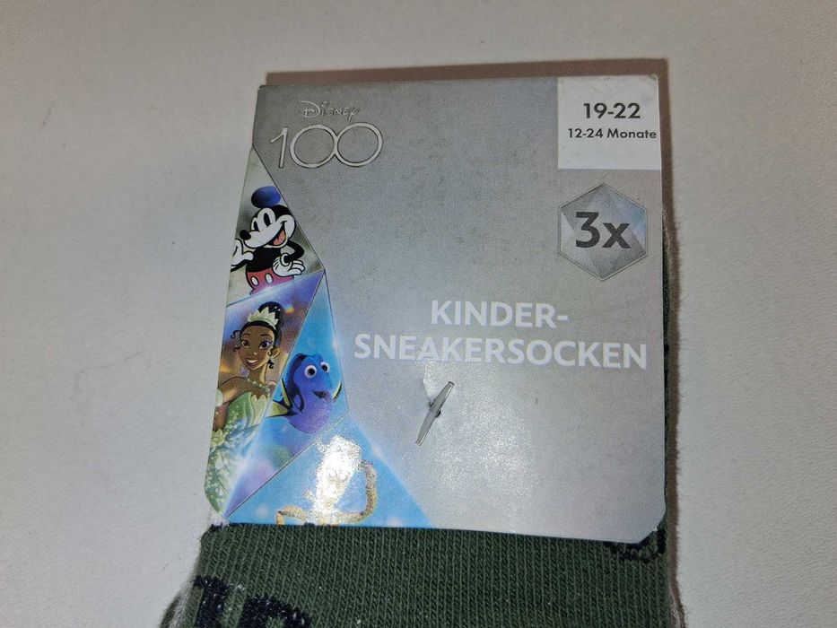 A006 Zestaw 3 Pary Disney Skarpetki Dziecięce Kaczor Donald Miki 19-22