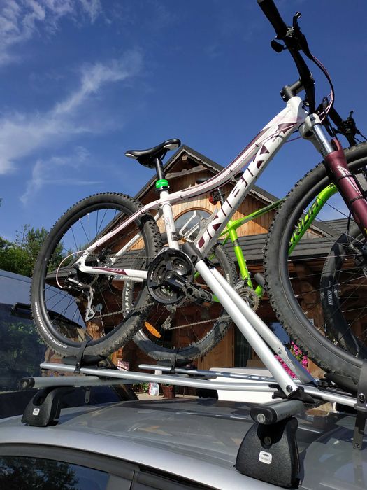 Bagażnik/wieszak rowerowy na 2 rowery + relingi Opel Vectra C