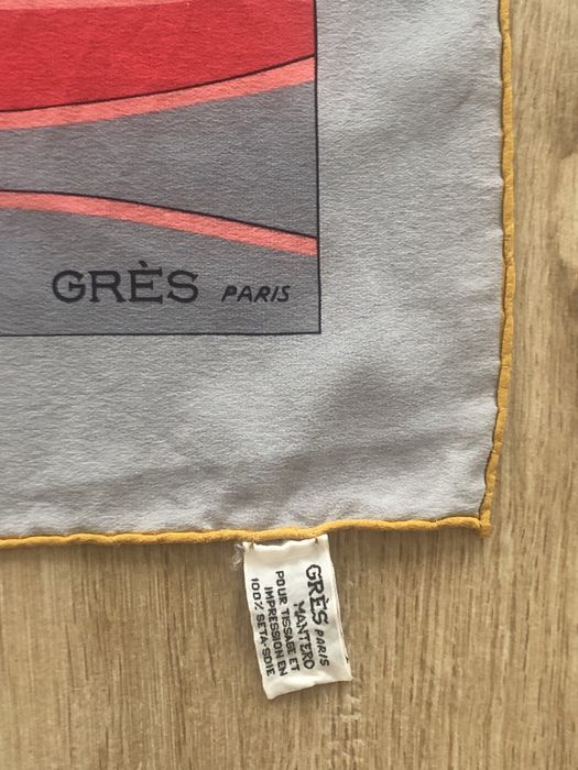 Шовкова хустка британського бренду Aspinal of London/ Gres Paris зроблена в Італії