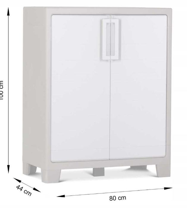 Niska szafa ogrodowa do piwnicy garażowa balkonowa wodoodporna O201