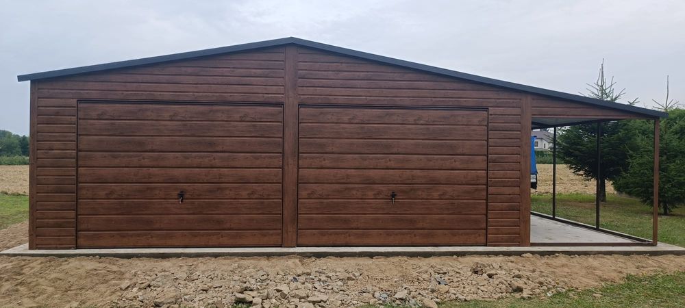 Garaz blaszak drewnopodobny 6x6 profil ocynk