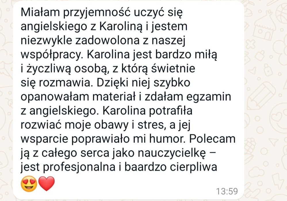 Korepetycje język angielski stacjonarnie