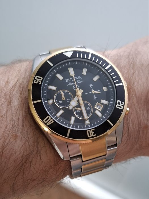 Bulova Marine Star zegarek męski sprawny solidny bicolor