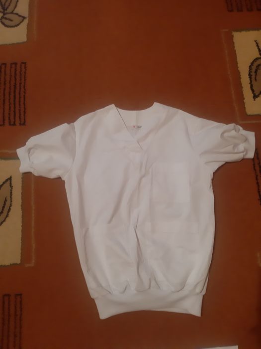 Хірургічний костюм чоловічи на манжетах розмір М сірий та білий